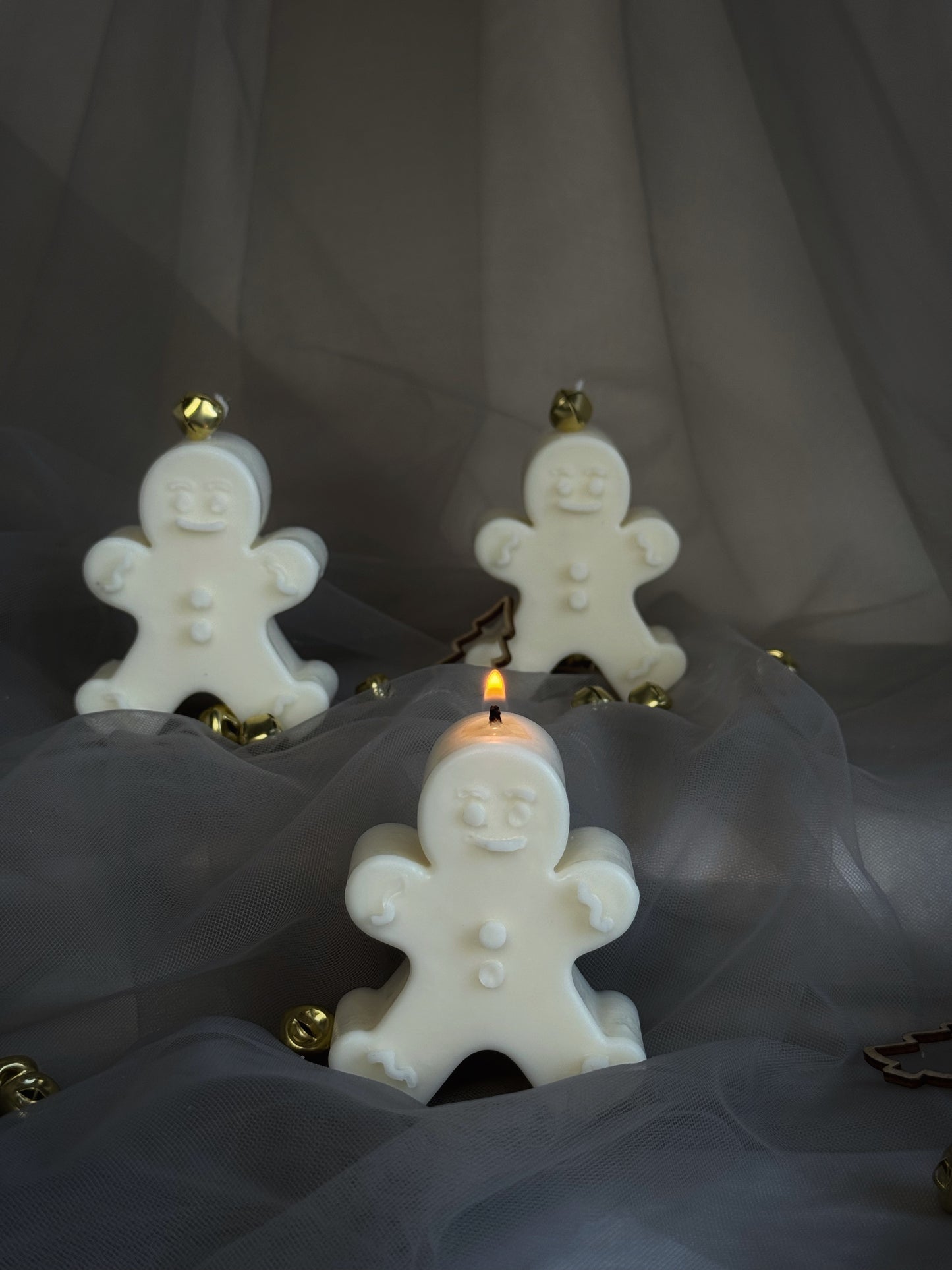 Christmas Candle Set — Reindeer, Gingerbread Man, and Christmas Tree