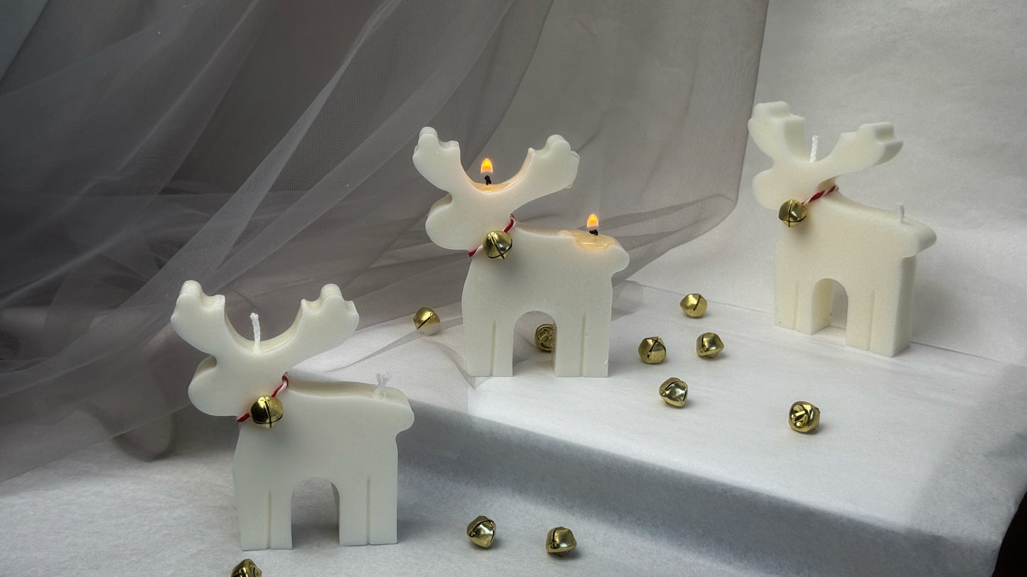 Christmas Candle Set — Reindeer, Gingerbread Man, and Christmas Tree