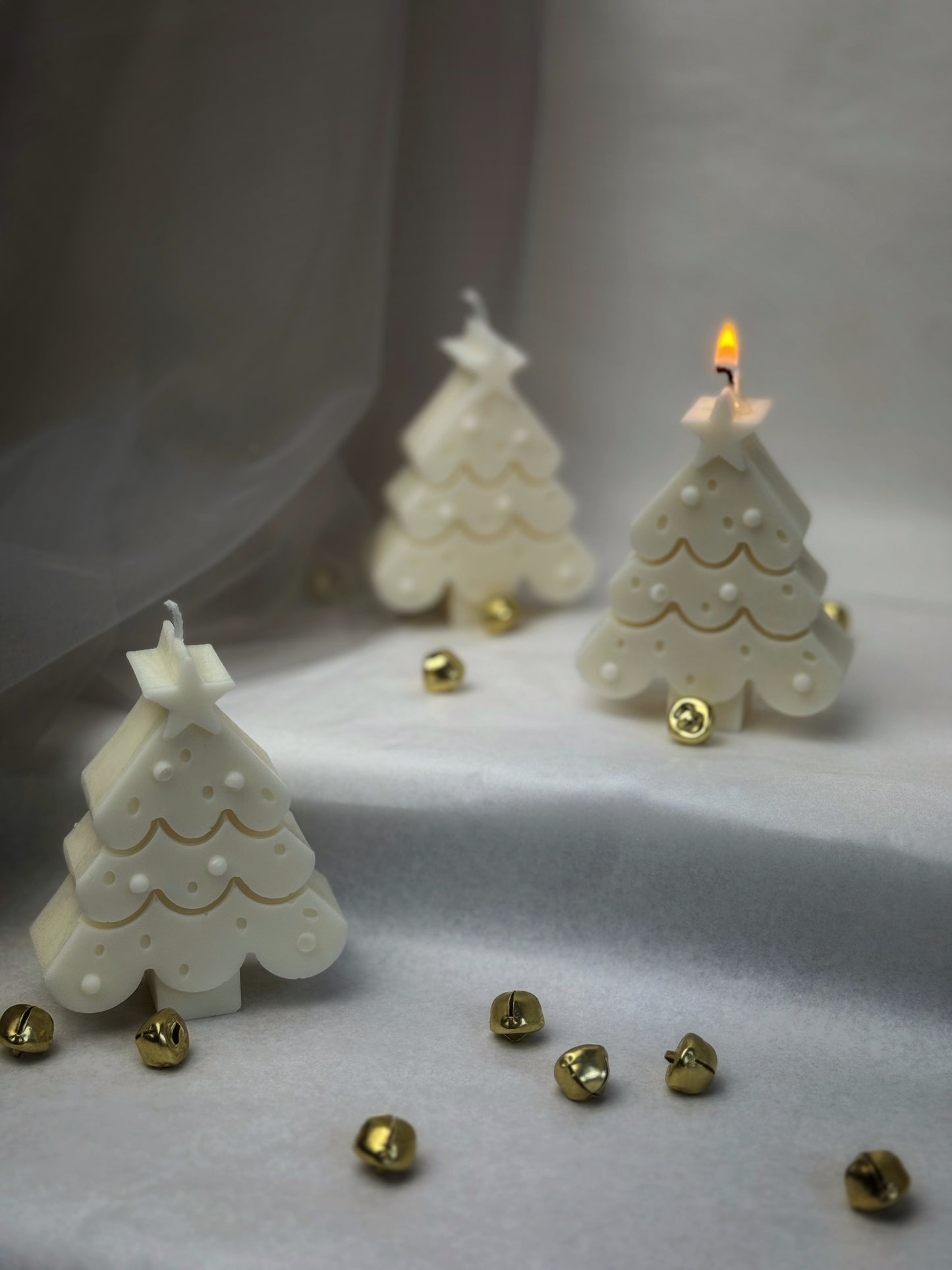 Christmas Candle Set — Reindeer, Gingerbread Man, and Christmas Tree